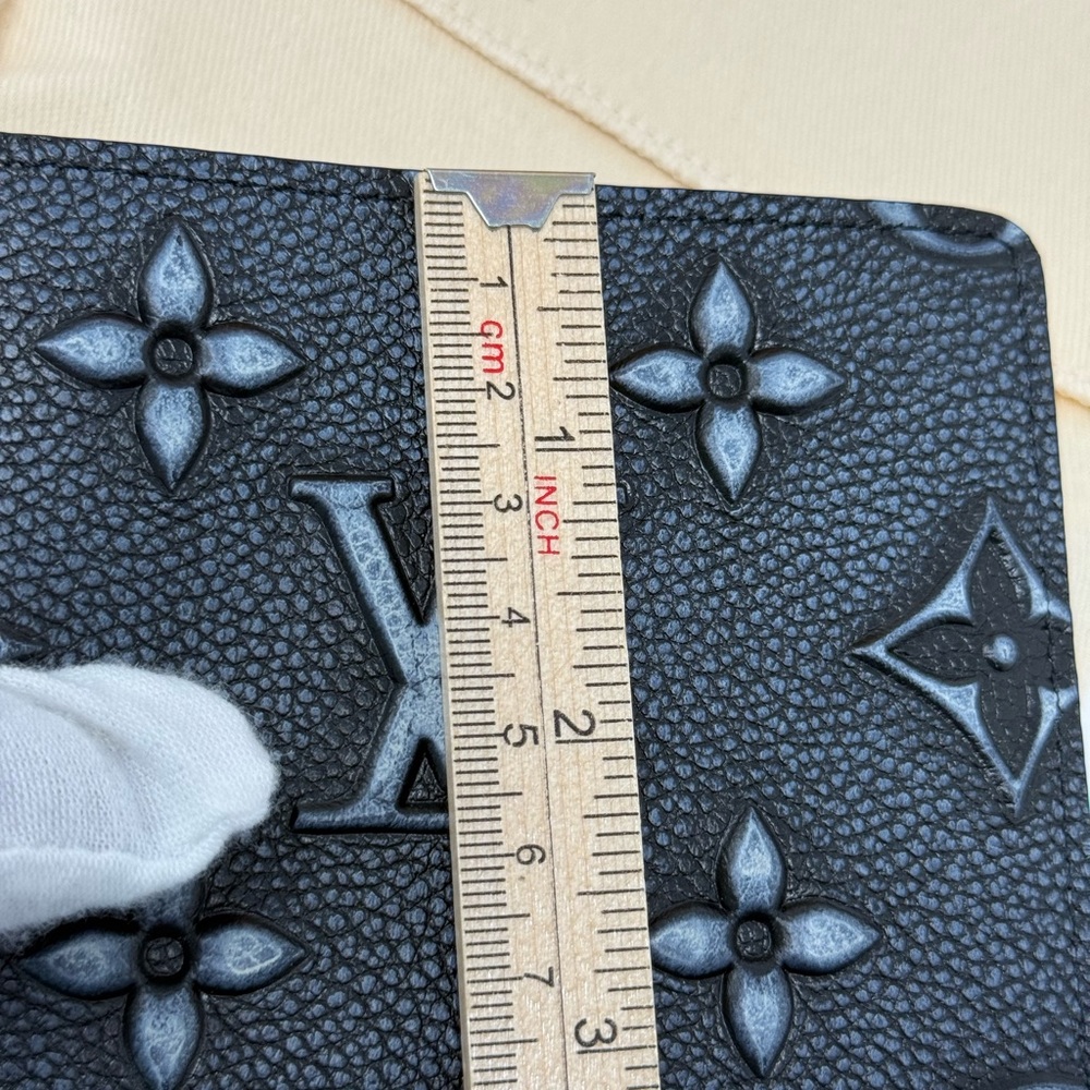 Louis Vuitton Monogram Faded debossed Leather Black Slender Wallet - Picture 5 of 7